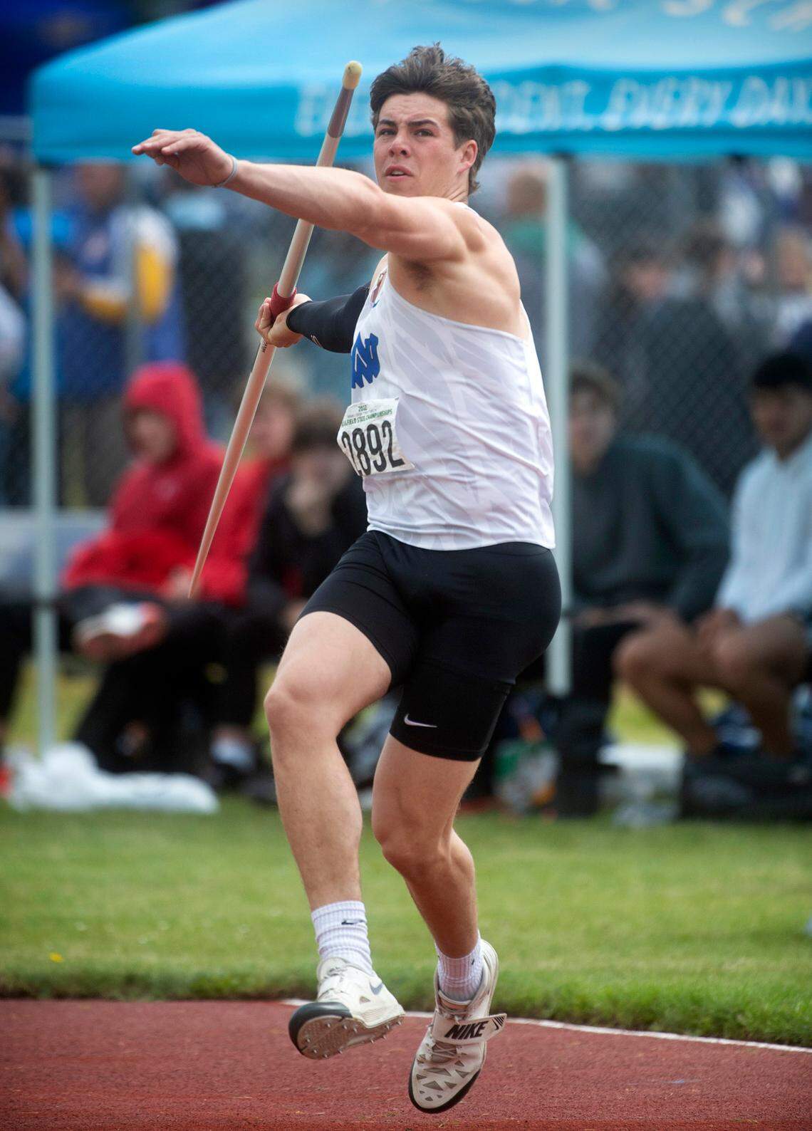 Walla Walla’s Dash Sirmon set a Washington state meet record at the WIAA State Track and Field Championships in Tacoma in 2022.