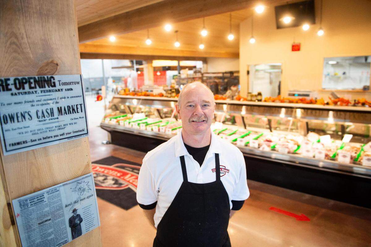 Doug Owens of Owens Meats at the market in November 2020. His family sold this location to the owners of the Waterfront Market in Ruston.