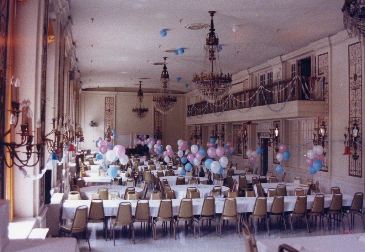 The wedding reception of Lysandra and Ron Ness, pictured at the Winthrop’s Crystal Ballroom on July 13, 1991.