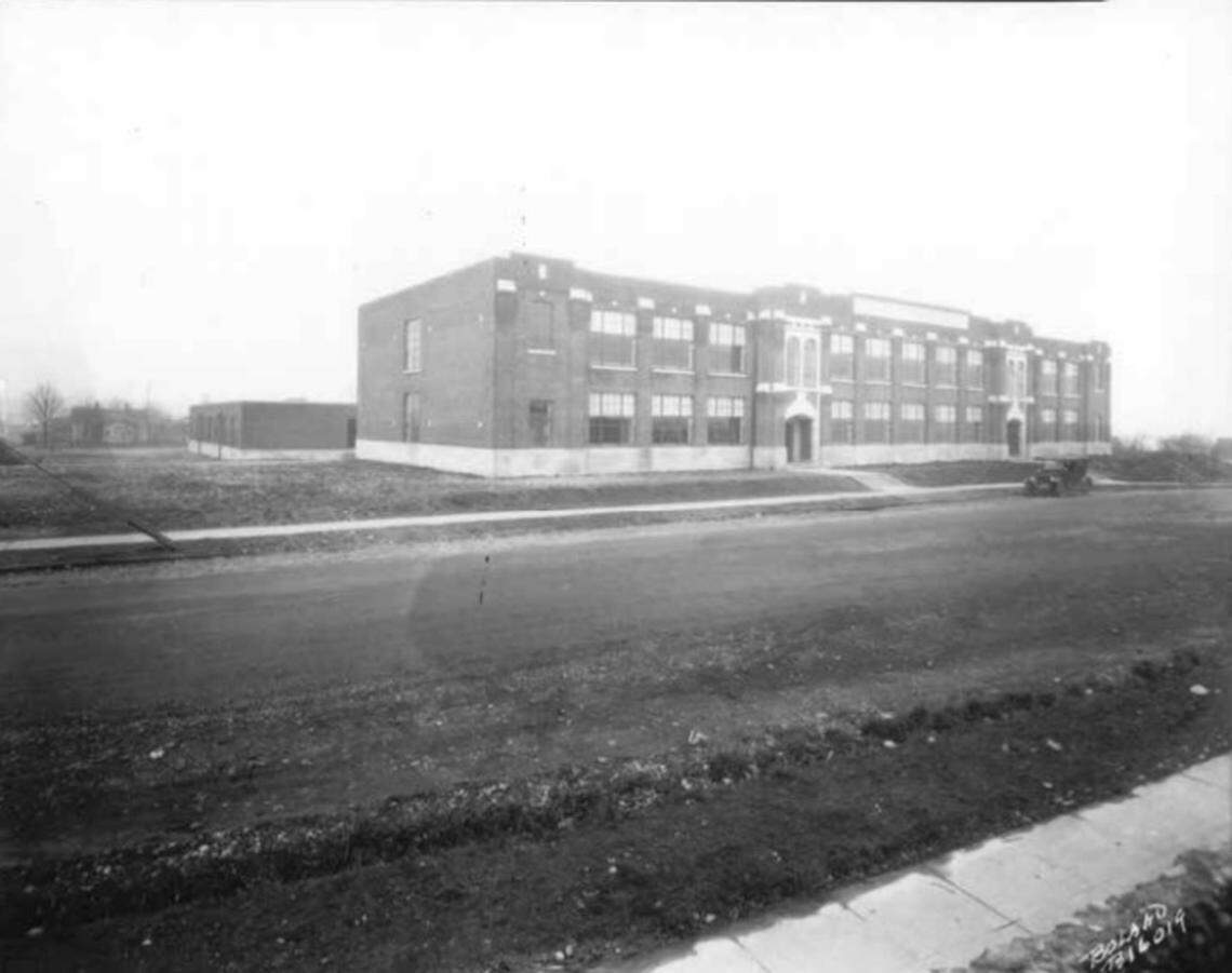 The original Gault Middle School building around the time it opened in 1926.