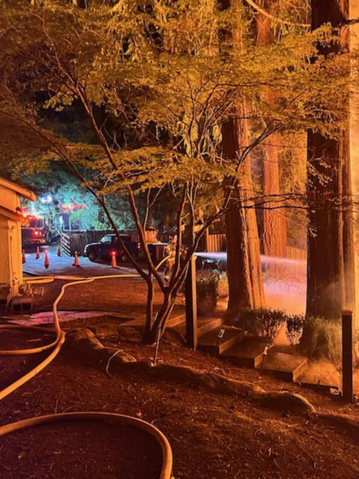 A house burned down early Wednesday morning on Whitman Lake Drive East in Graham.