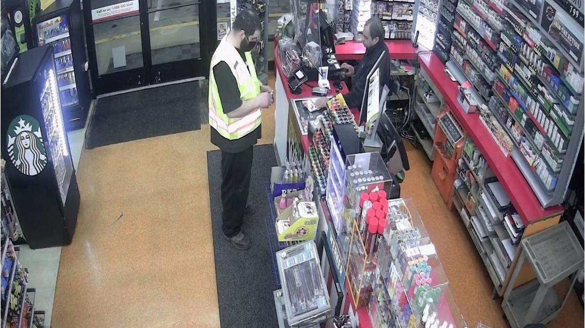 The Pierce County Sheriff’s Department is searching for the pictured man in the hazard vest after a stolen truck hit two girls in Midland, killing one and hospitalizing the other. 