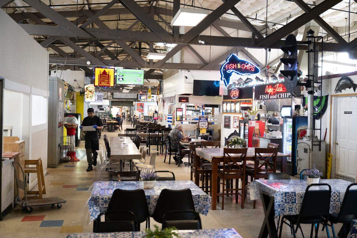 The foodcourt at Freighthouse Square on Thursday, June 26, 2025, in Tacoma, Wash.