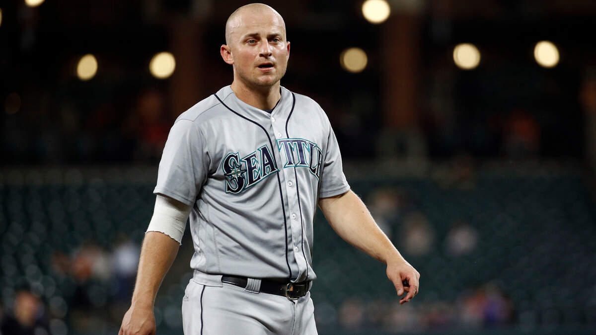 Seattle Mariners' Kyle Seager walks on the field between innings of a baseball game against the Baltimore Orioles, Wednesday, June 27, 2018, in Baltimore. (AP Photo/Patrick Semansky)