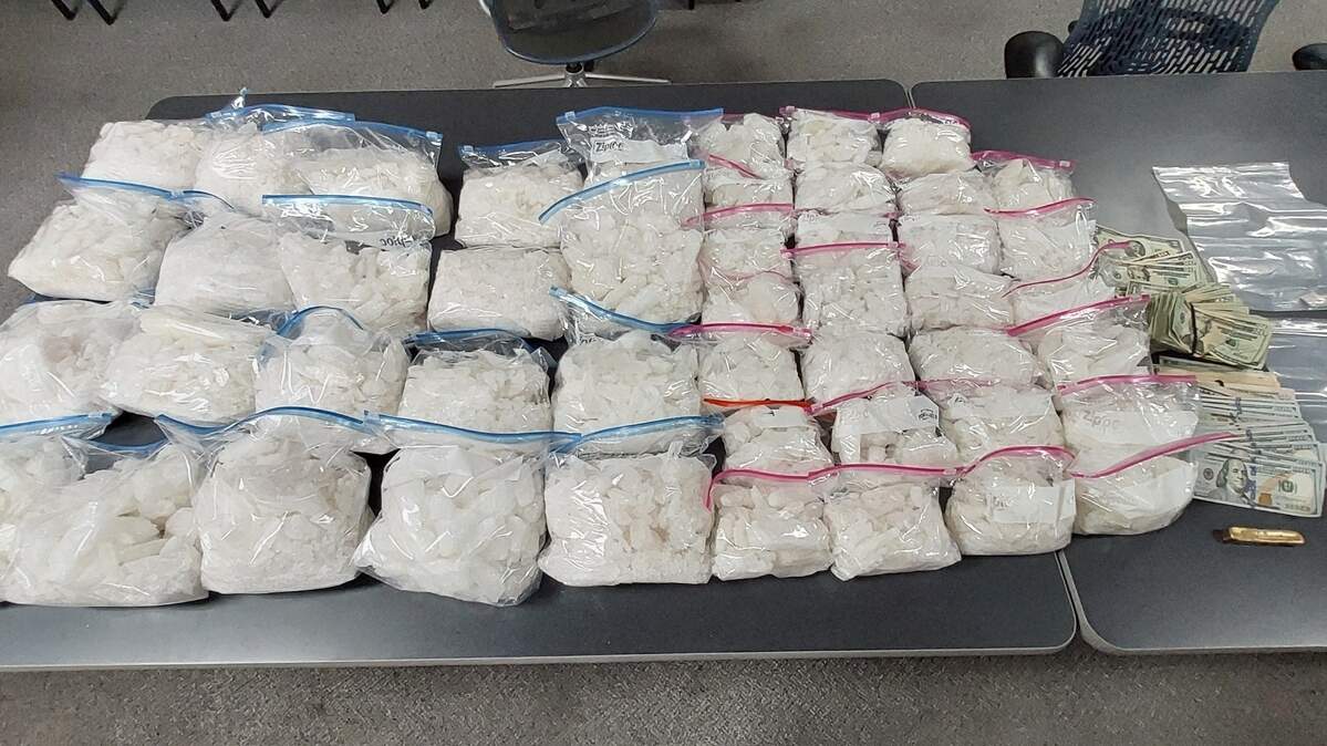 Tacoma police seized the largest amount of crystal methamphetamine in the department’s history on Sept. 27 in Lewis County, as part of an investigation into a suspected drug trafficker from California.