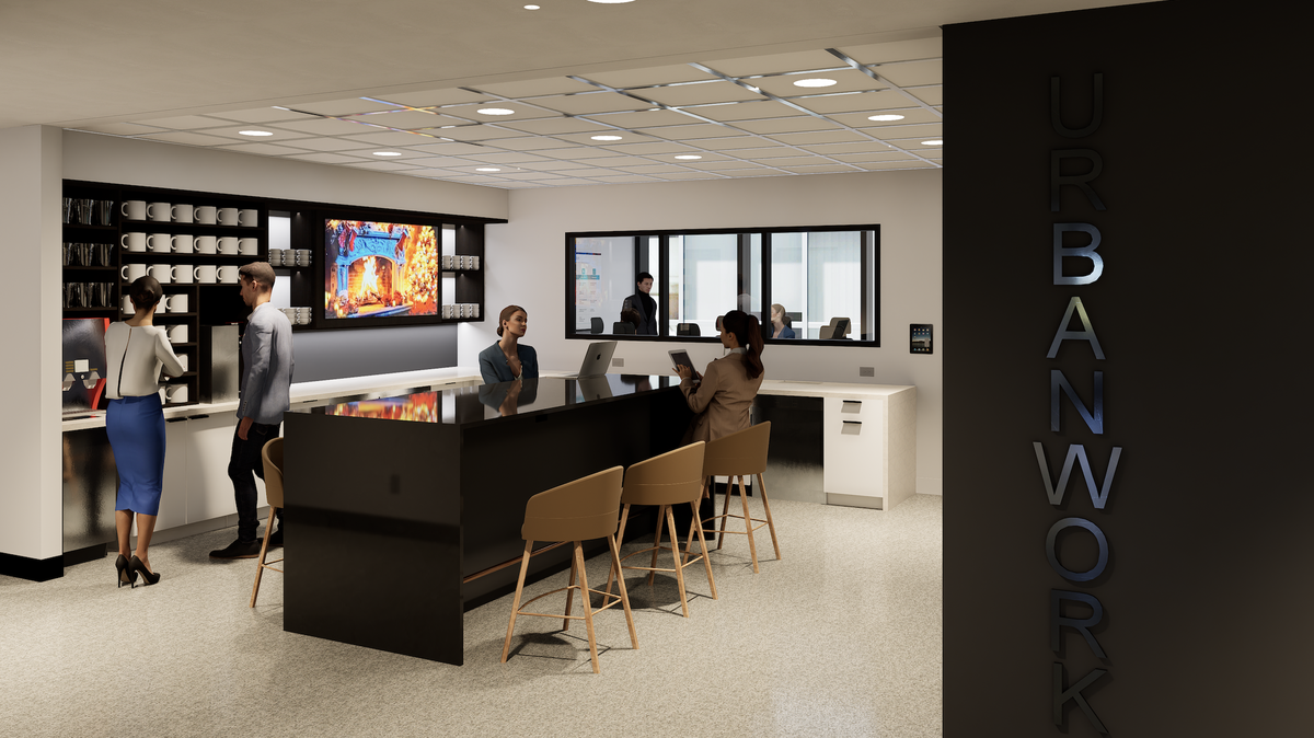 A rendering of UrbanWork space at Tacoma Centre, 1135 Broadway.