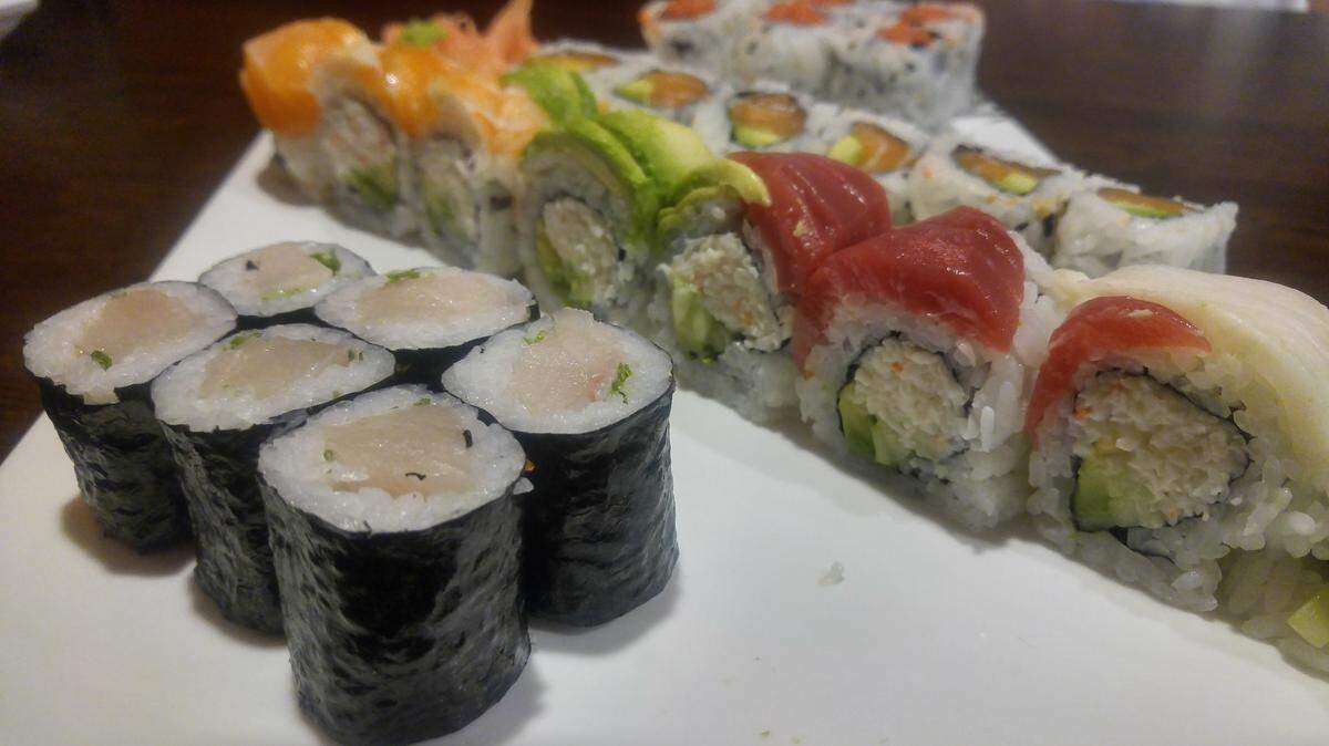 An assortment of sushi rolls from Sapporo Japanese Steakhouse & Sushi in University Place.