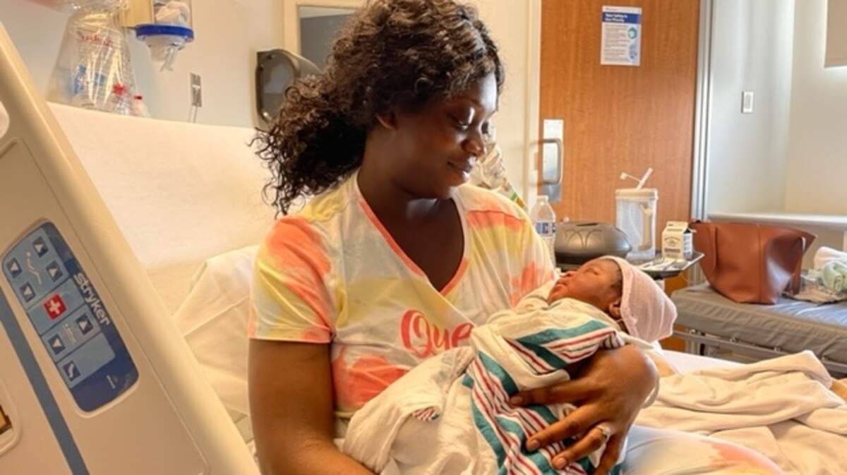 Sandra Amoako Ayimadu welcomed her son, Alvin, into the world Feb. 22, 2022, at 22:22 (10:22 p.m.) at St. Joseph Medical Center in Tacoma.