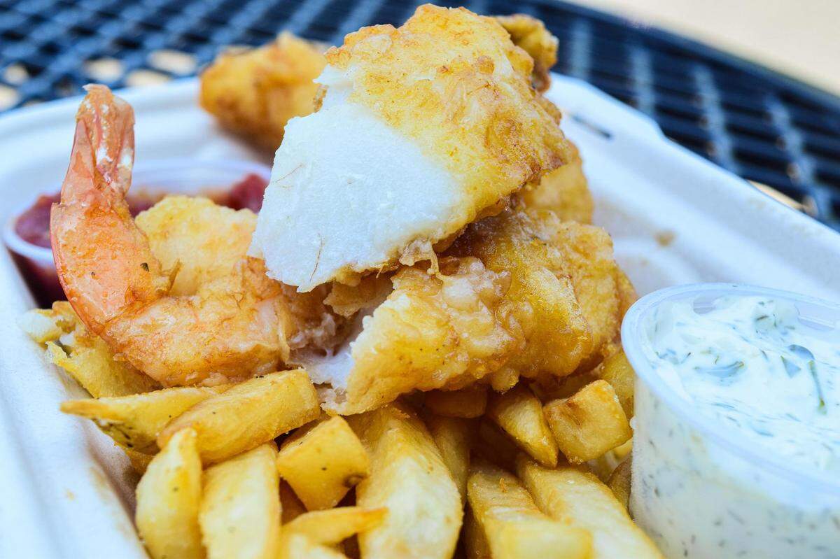 The Frying Dutchman specializes in fried cod, fresh and filleted by hand. It sings with a squeeze of lemon and a dip in dill-doused tartar.