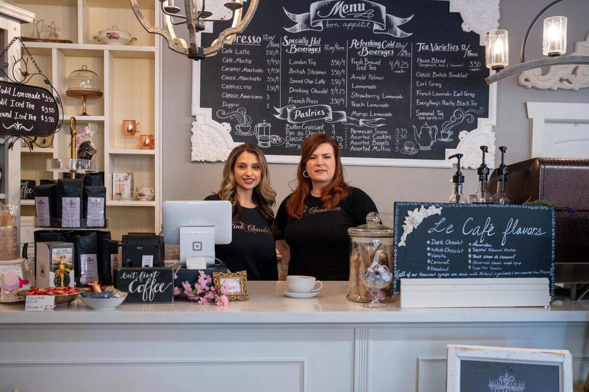 Co-owners Renee Muir and Colette Wilson have dreamt of having their own cafe and tea room for a while. It is finally coming to life within their store, The Pink Chandelier.