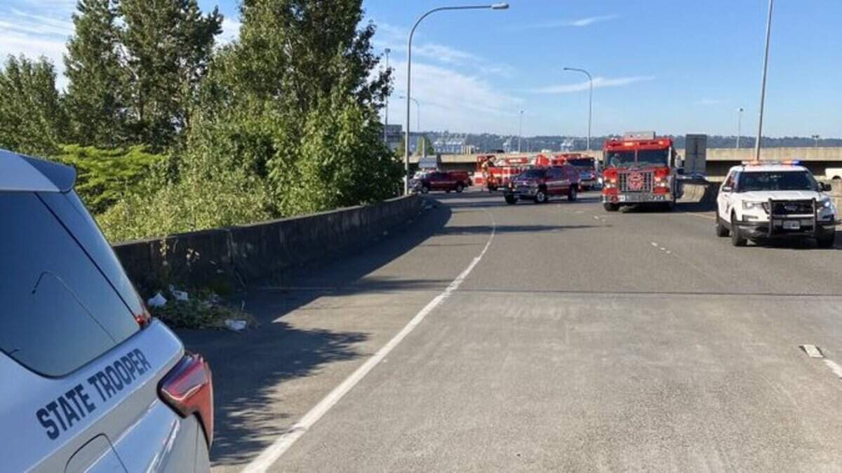 Two people on a motorcycle were killed in Tacoma on Sunday, July 18, after a collision on southbound I-705 at the on-ramp to northbound I-5.
