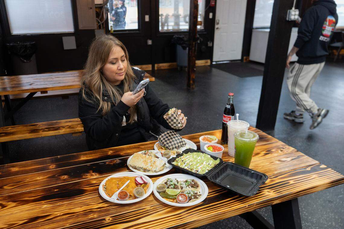 Cobell said she always records when she goes out to eat, so she can decide what to post later. 