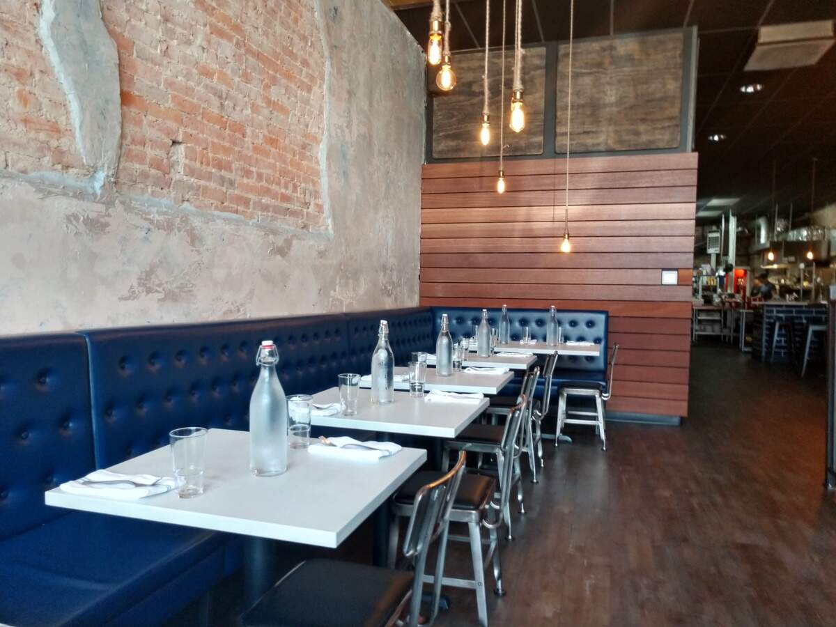 The dining room of Wooden City in Tacoma.