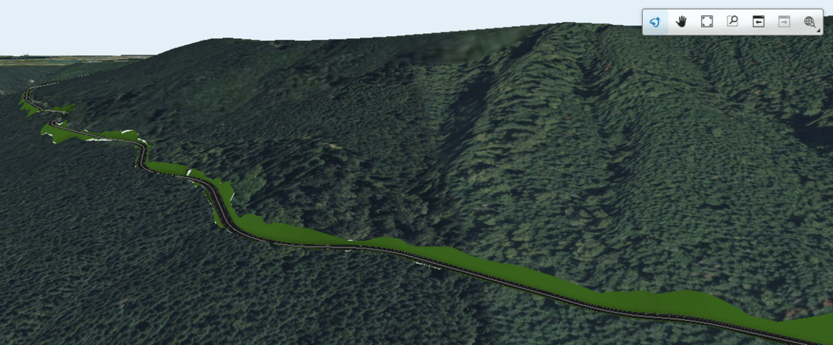 A preliminary concept of using the current detour alignment.