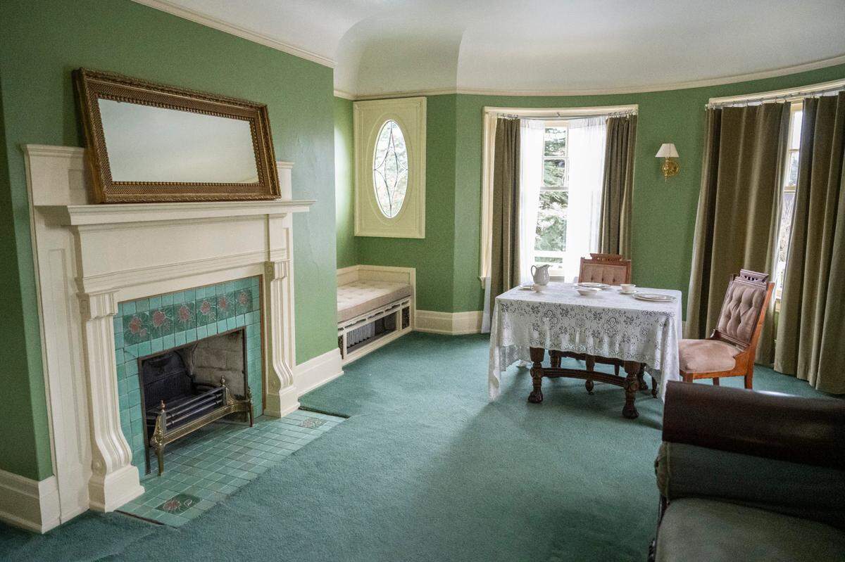 A view of the restored breakfast room in the original Rust Mansion.