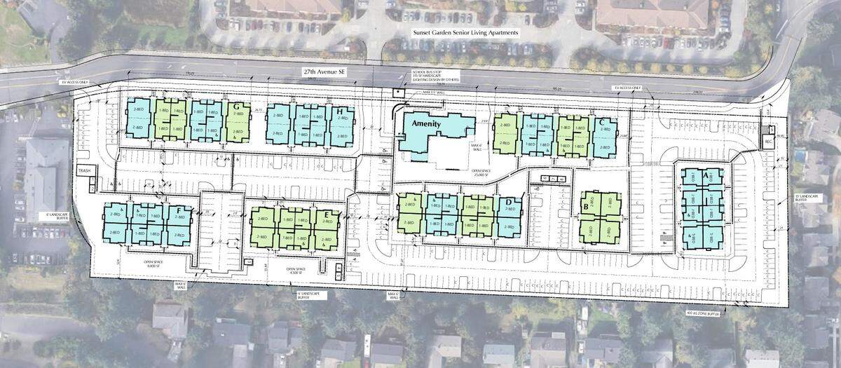 The apartment complex at 202 27th Ave. SE will have 236 units across eight buildings and a clubhouse.