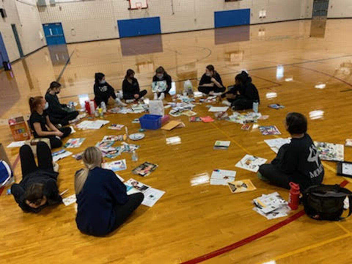 One of the Gig Harbor dance team parents, who is a therapist, held a mental health workshop for the team to talk about preparing for competition and the stresses of school and the pandemic.
