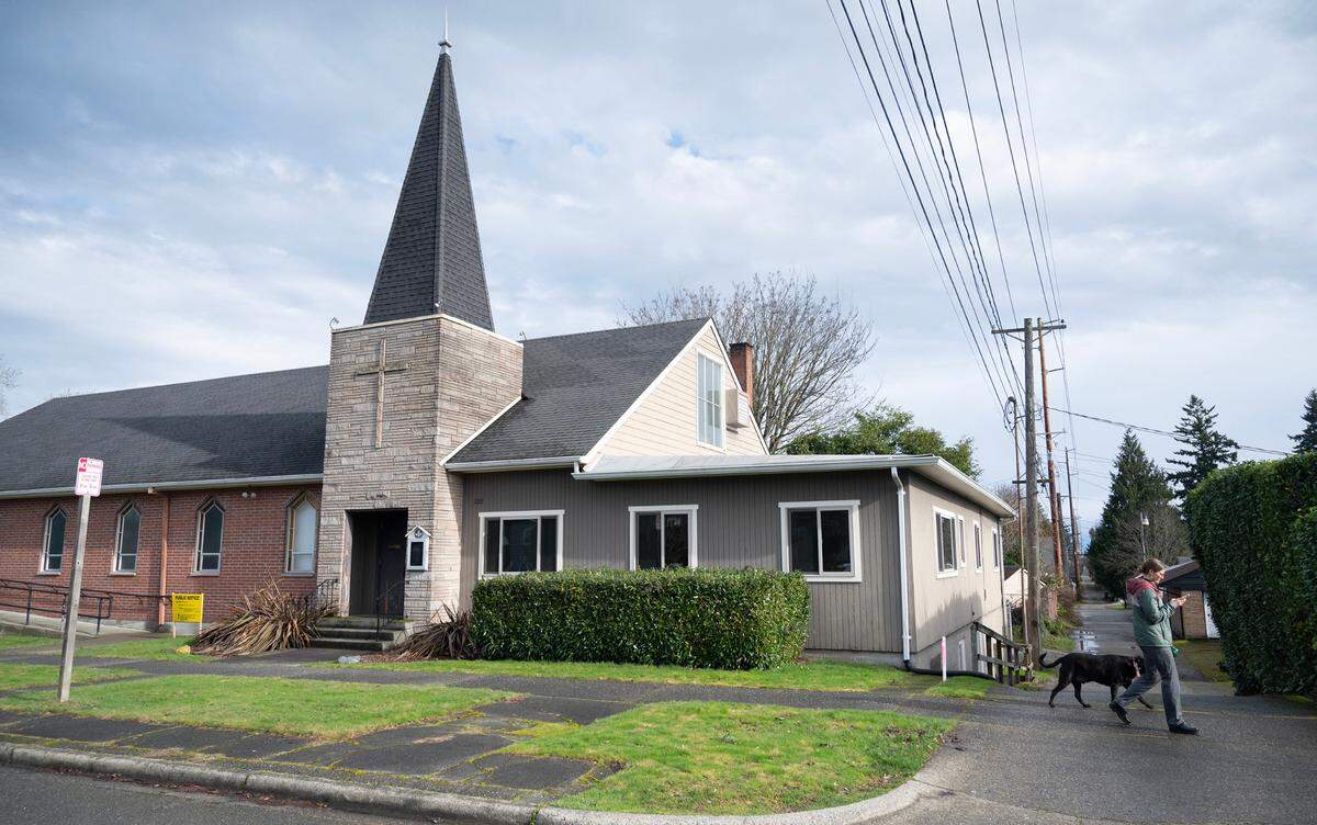 Warner Street Amici House LLC plans to convert the former Peace Assembly Church into affordable young-adult community housing in Tacoma, Washington, shown on Thursday, Feb. 1, 2024.