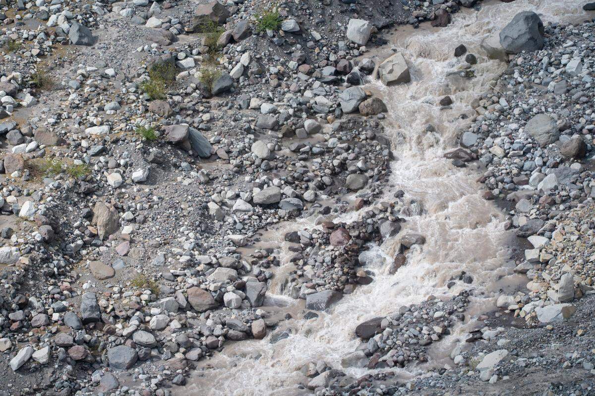 The Nisqually River flows from the Nisqually Glacier on Mount Rainier on Friday, June 6, 2025, at Mount Rainier National Park.
