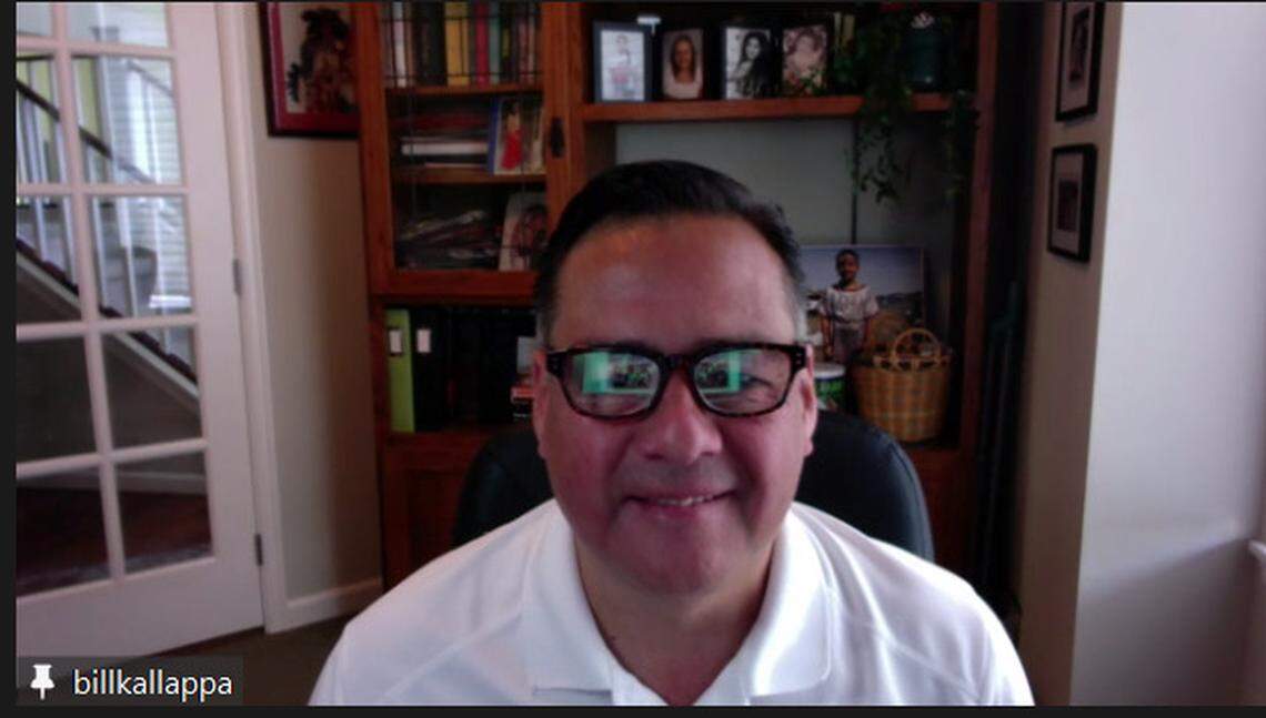 Washington State Board of Education member Bill Kallapa, a member of the Makah Tribe, spoke during the Seattle CityClub’s “Civic Boot Camp: Weaving Social Responsibility with Native Values” digital event Friday afternoon, June 18.