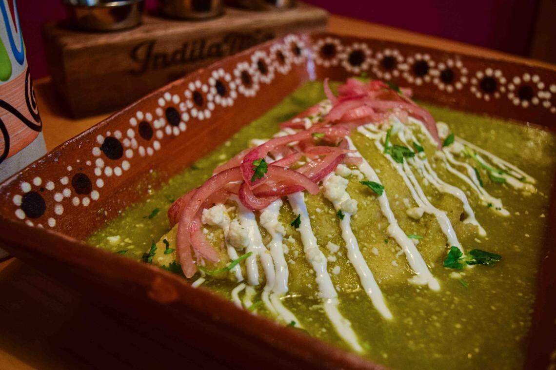 Indita Mia makes salsas and tortillas, both flour and masa, in-house. Grandma’s quesadilla is fried in beef tallow.