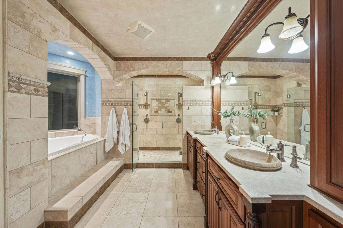 The master bathroom at 1954 Grandview Blvd. in Keyport, Washington. This historic house is for sale for $1.1 million.
