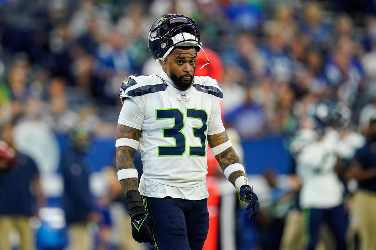 Seattle Seahawks strong safety Jamal Adams (33) in the first half of an NFL football game against the Indianapolis Colts in Indianapolis, Sunday, Sept. 12, 2021. (AP Photo/Charlie Neibergall)