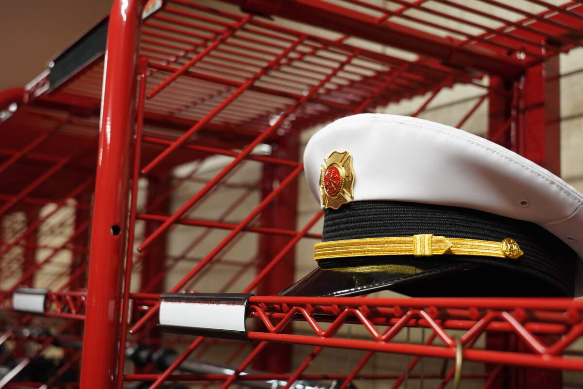 A hat inside one of the rooms in Gig Harbor Fire & Medic One’s training support building at 10302 Bujacich Road NW, Wednesday, June 24, 2026.