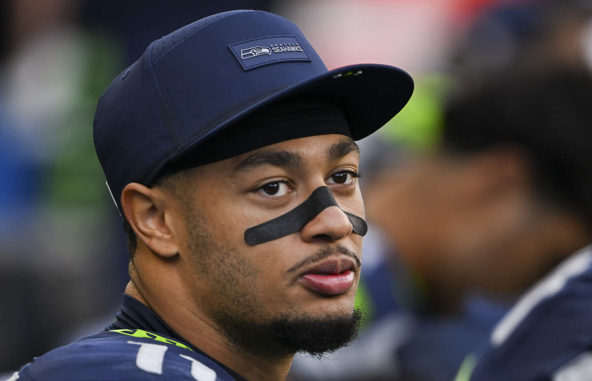 Seattle Seahawks wide receiver Jaxon Smith-Njigba (11) looks on during the fourth quarter of the game against the New Orleans Saints at Lumen Field, on Sunday, Sept. 21, 2025 in Seattle.