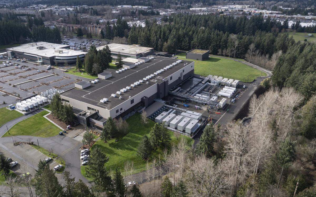 The Centeris SH1 Data Center is pictured on Friday, Feb. 18, 2026, in Puyallup, Wash.