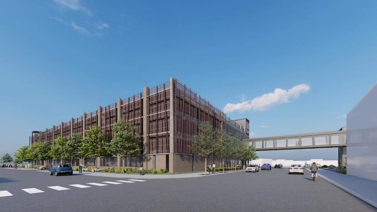 Sound Transit’s rendering of the Puyallup Sounder Station’s upcoming parking garage.