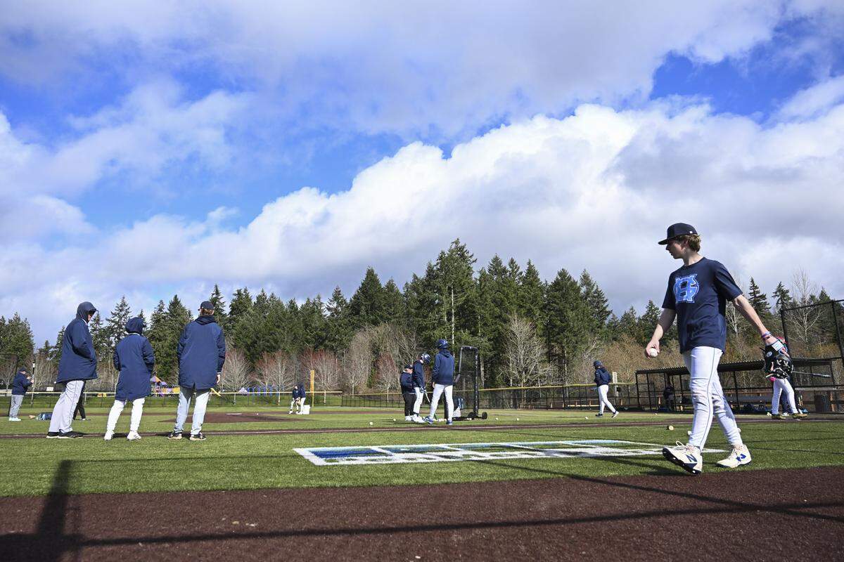 Gig Harbor practices on Monday, March 9, 2026, in Gig Harbor, Wash.