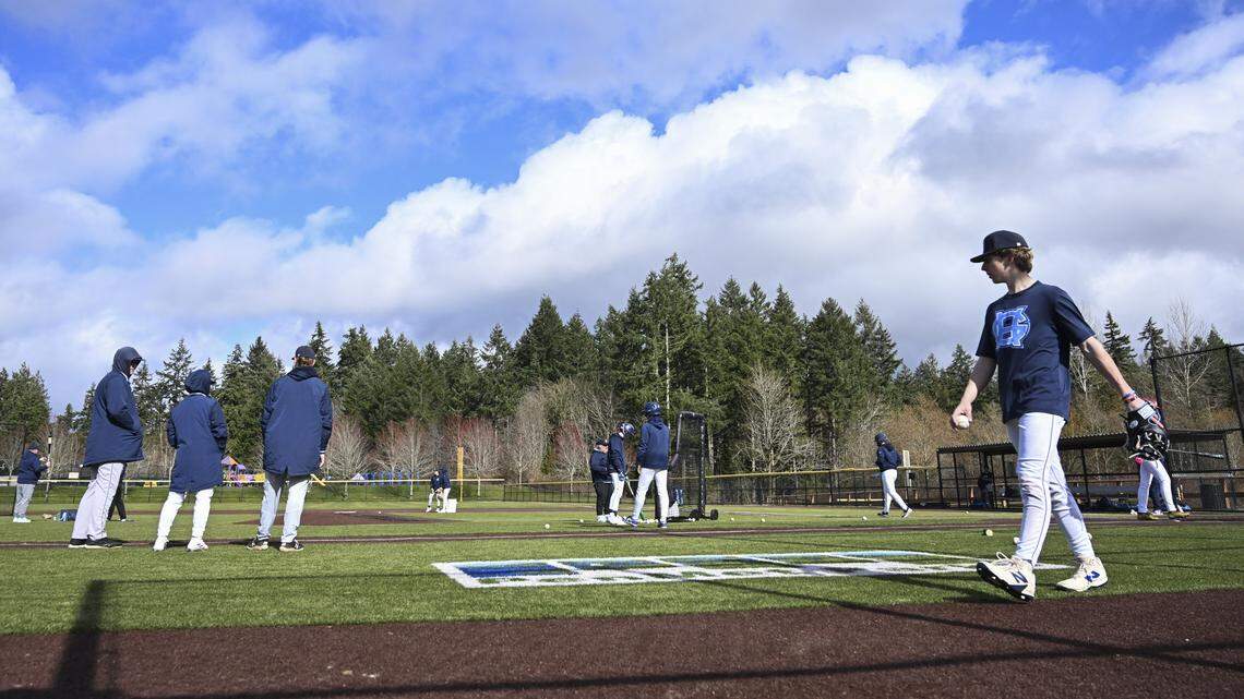 Gig Harbor practices on Monday, March 9, 2026, in Gig Harbor, Wash.