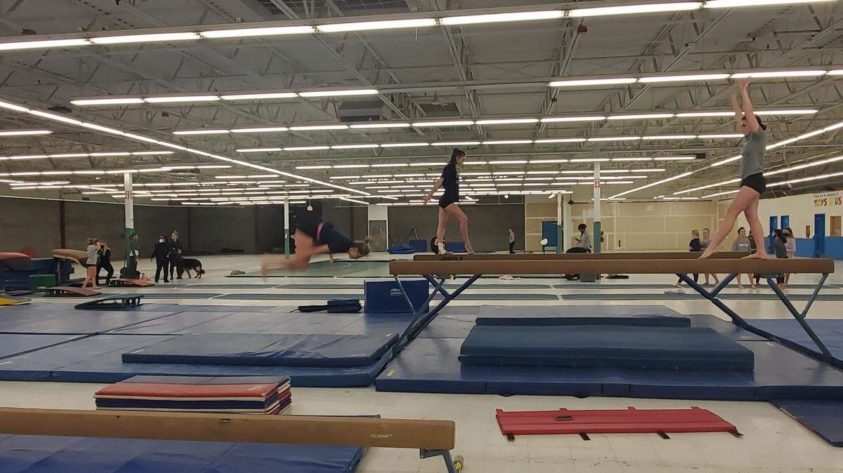The Puyallup School District is renting a building at the South Hill Mall for student gymnasts to practice and compete at.
