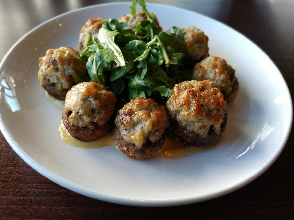 An order of stuffed mushrooms from Glow Martini Lounge in Bonney Lake.
