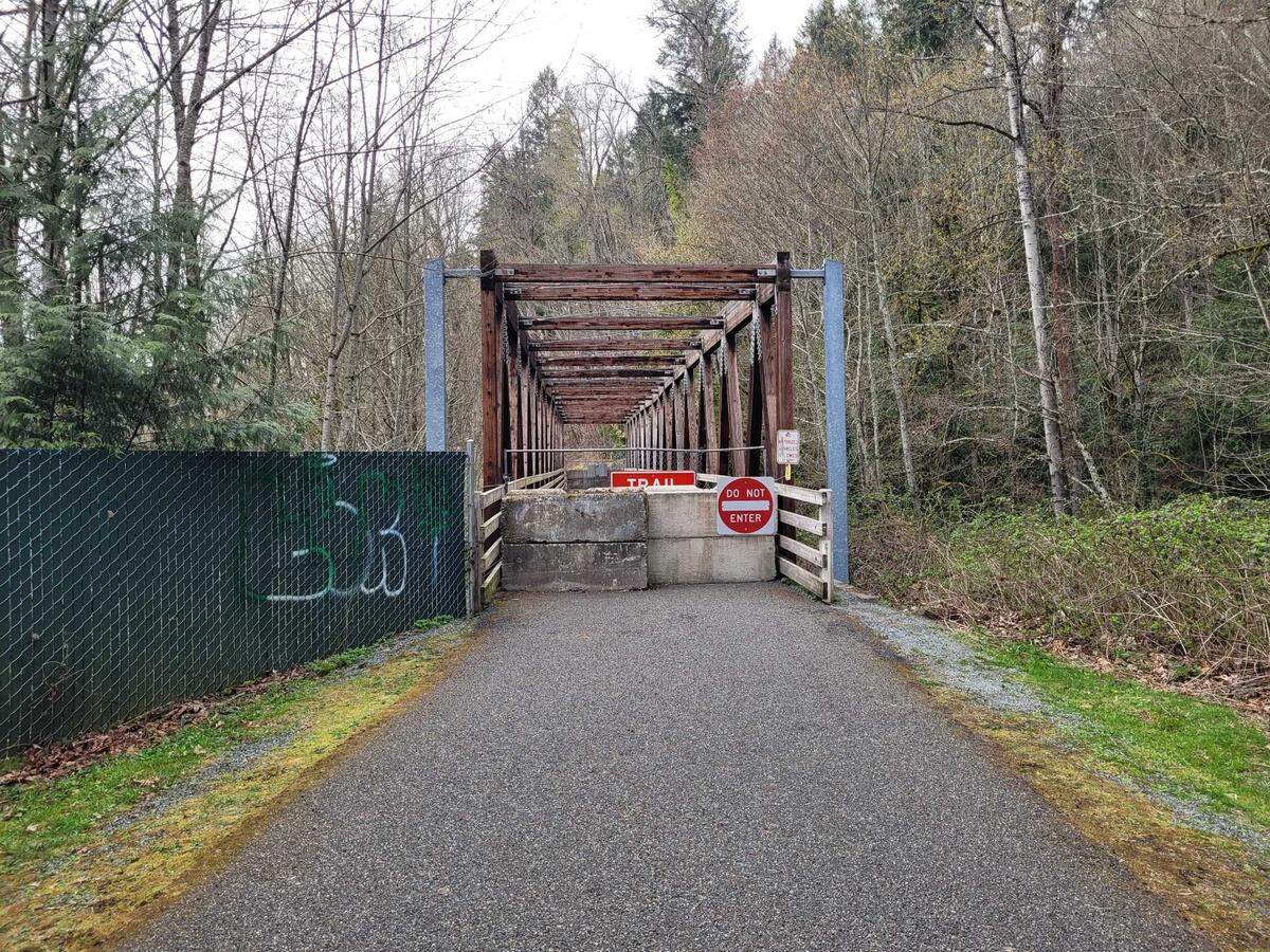 The Spiketon Ditch Bridge has been closed since November 2023, and was demolished due to safety concerns. Crews are building a replacement this summer.