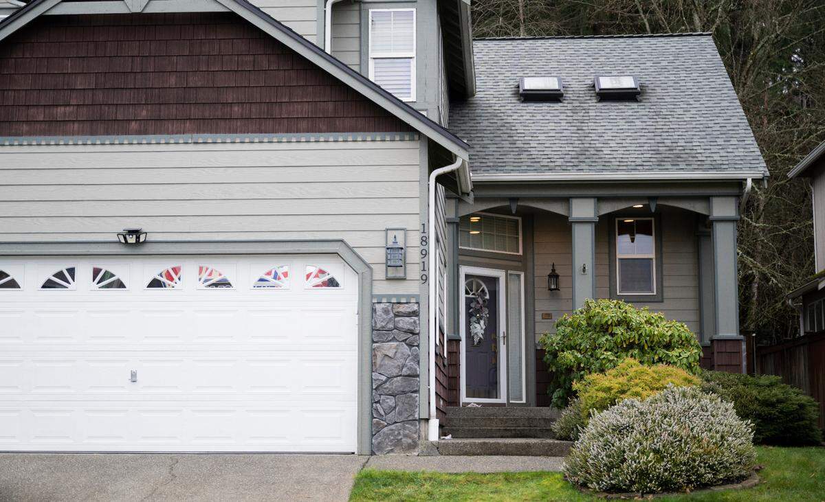 The home on Eastwood Avenue East where four people were found dead on Dec. 31, 2025 following a welfare check, on Monday, Jan. 6, 2025, in Puyallup, Wash.