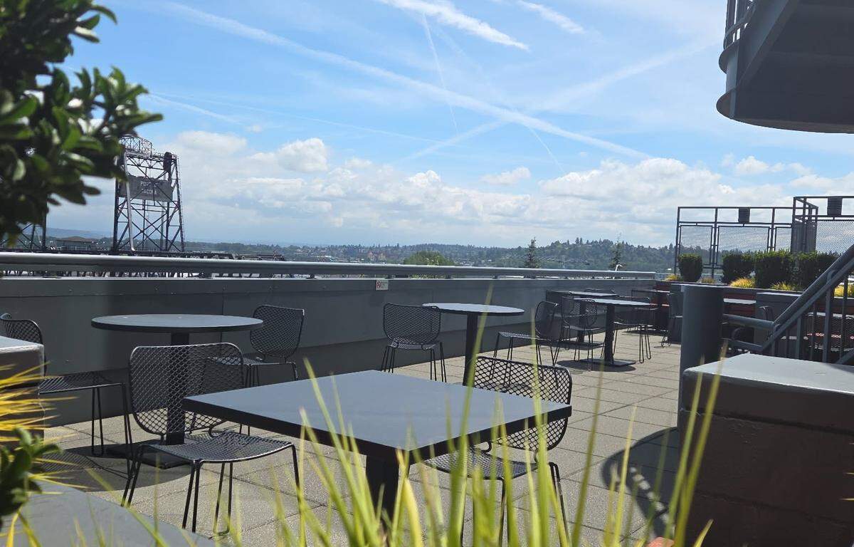 Stink Meat & Cheese boasts a hidden patio with great views from the other side of 909 A Street.