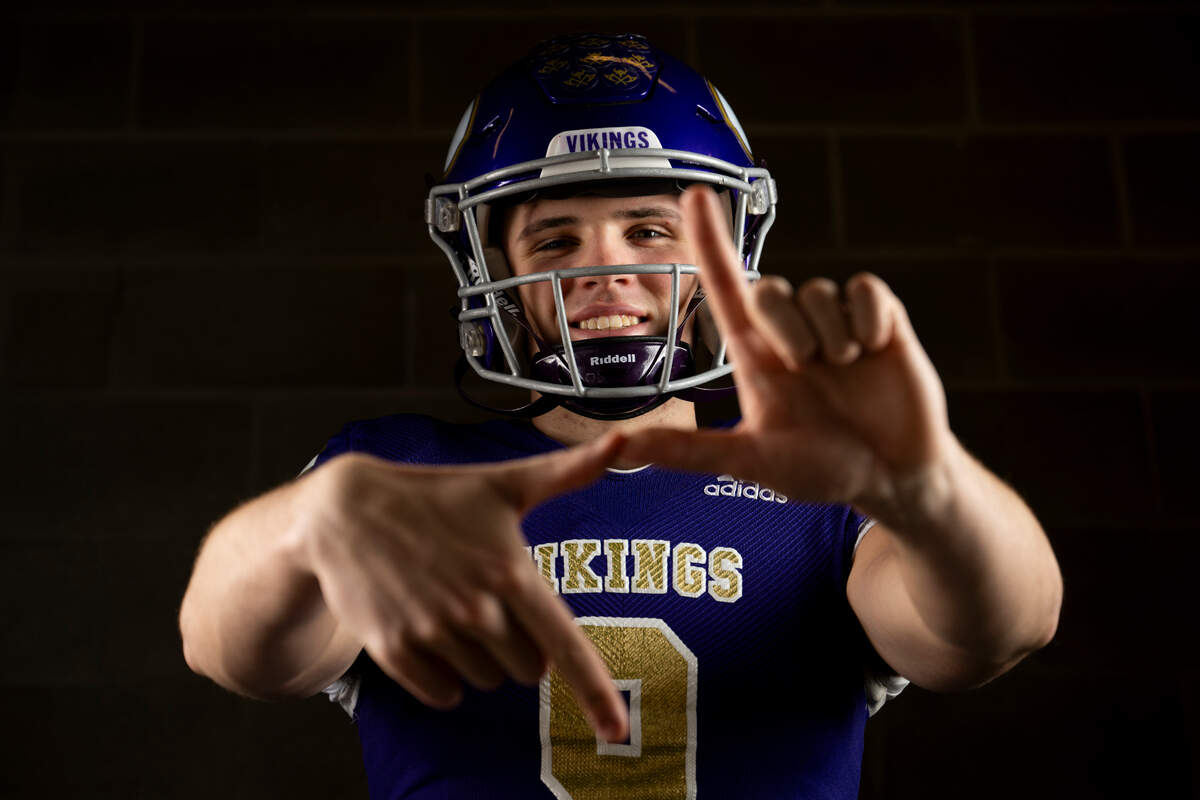 Puyallup senior kicker Luke Faccone poses for a portrait after being selected as first-team special teams for The News Tribune’s 2023 All-Area football team at Mount Tahoma High School, on Sunday, Dec. 10, 2023, in Tacoma, Wash.