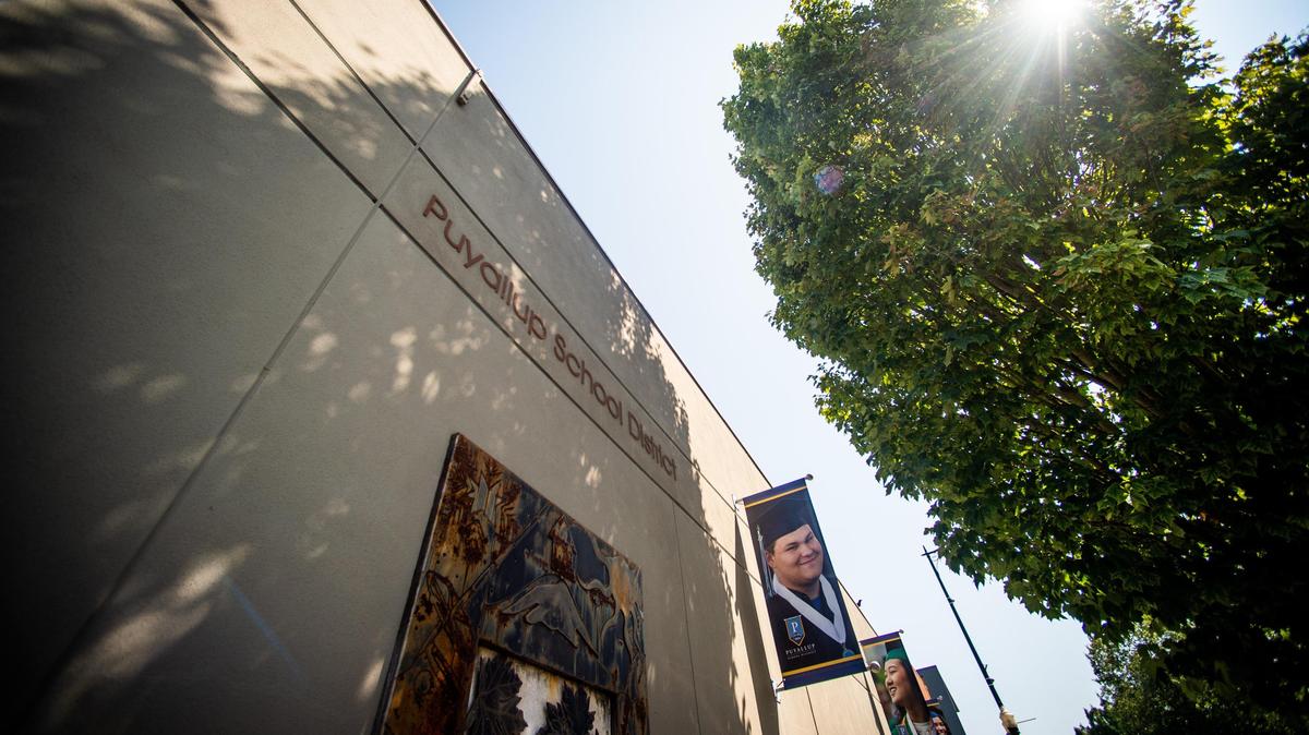 The Puyallup School District office in Puyallup, Wash., on Sunday, Aug. 4, 2019.