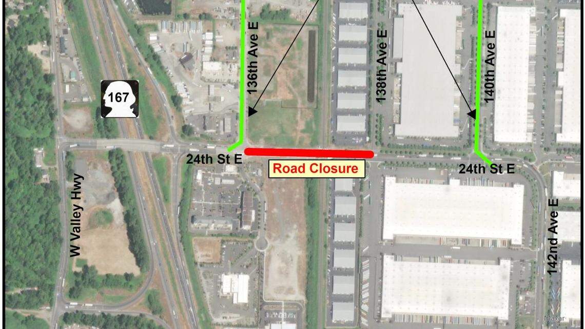Expect congestion and delays during East Pierce road closure this weekend