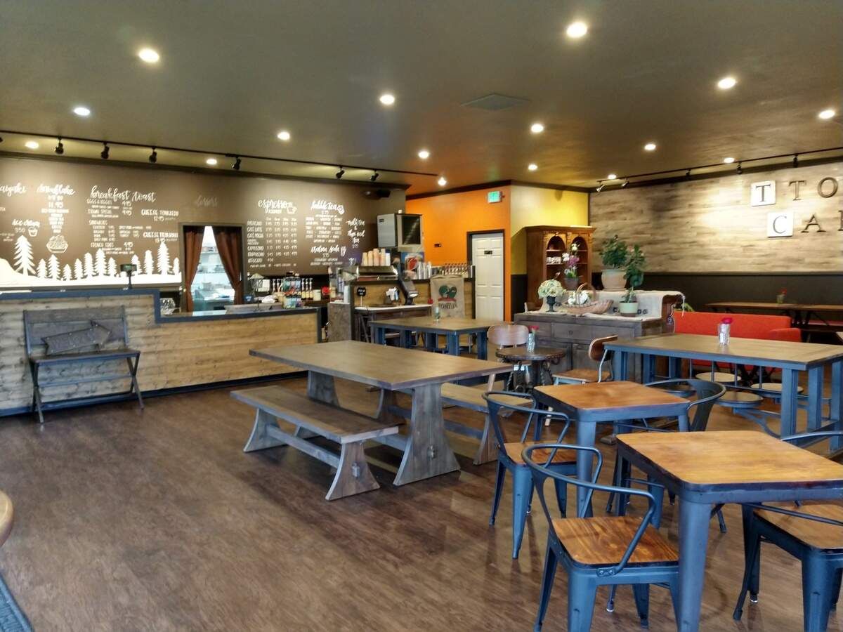 The dining room of T-Town Cafe.