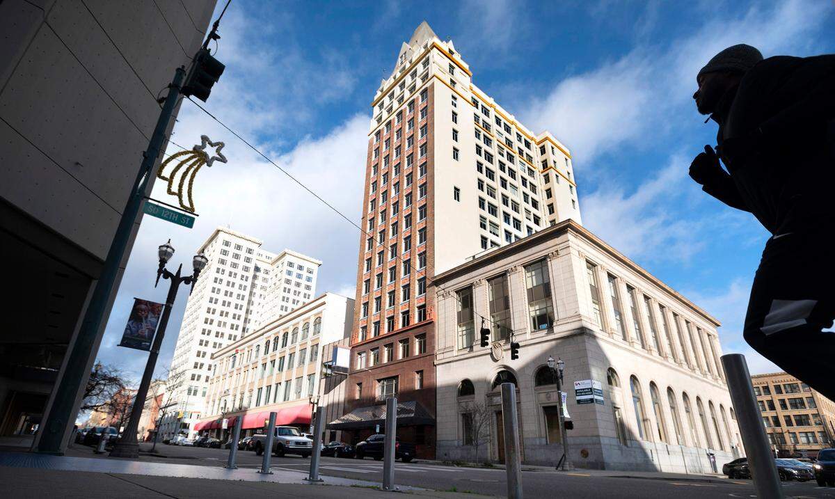 The former Key Bank Tower at 1119 Pacific Avenue in downtown Tacoma, Washington, on Thursday, Dec. 23, 2021.