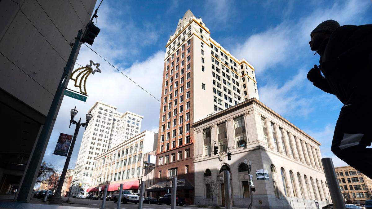 The former Key Bank Tower at 1119 Pacific Avenue in downtown Tacoma, Washington, on Thursday, Dec. 23, 2021.