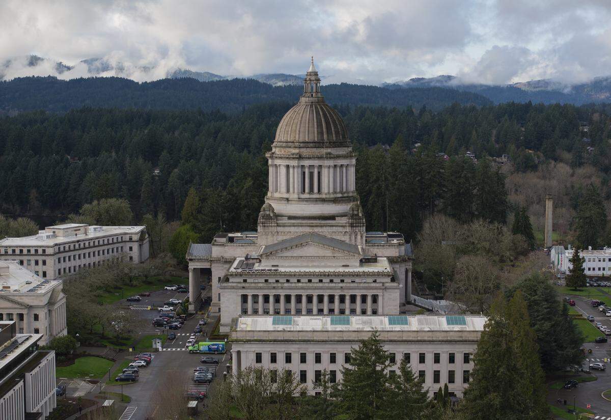 The Washington State Capitol building, on Monday, Jan. 5, 2026 in Olympia, Wash.