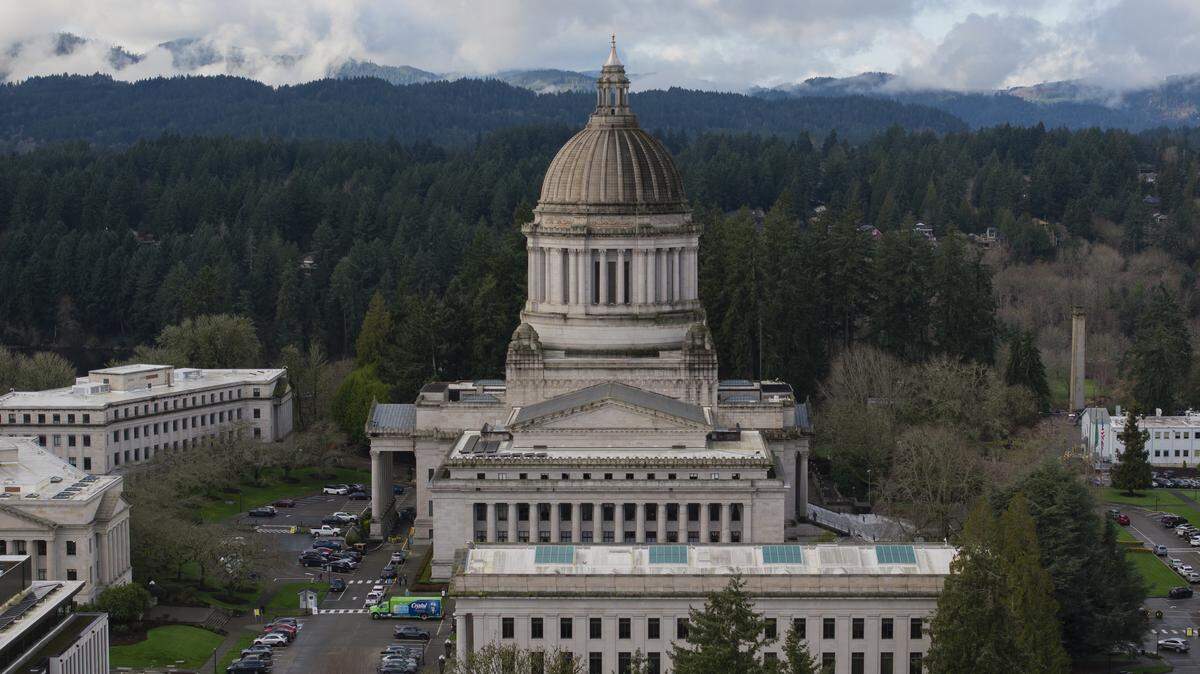 The Washington State Capitol building, on Monday, Jan. 5, 2026 in Olympia, Wash.