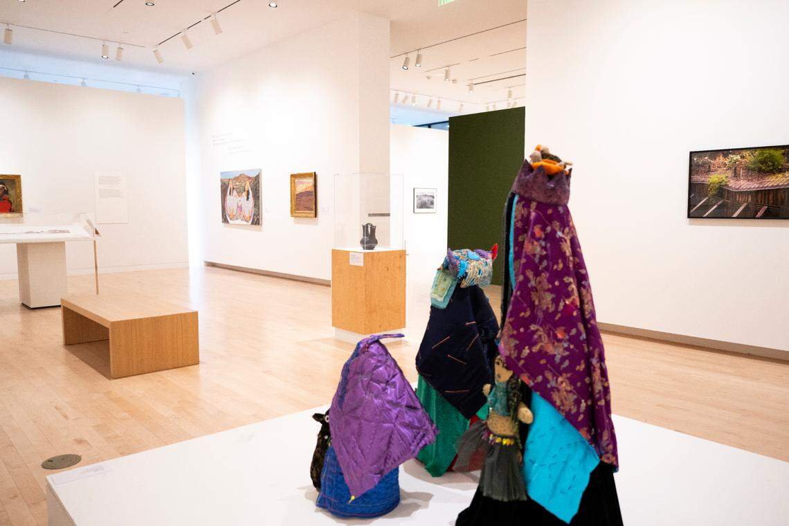 The Nepantla: The Land is the Beloved explores the American West from a different perspective, in the Haub Wing of the Tacoma Art Museum, on Thursday, Dec. 19, 2024, in Tacoma, Wash.