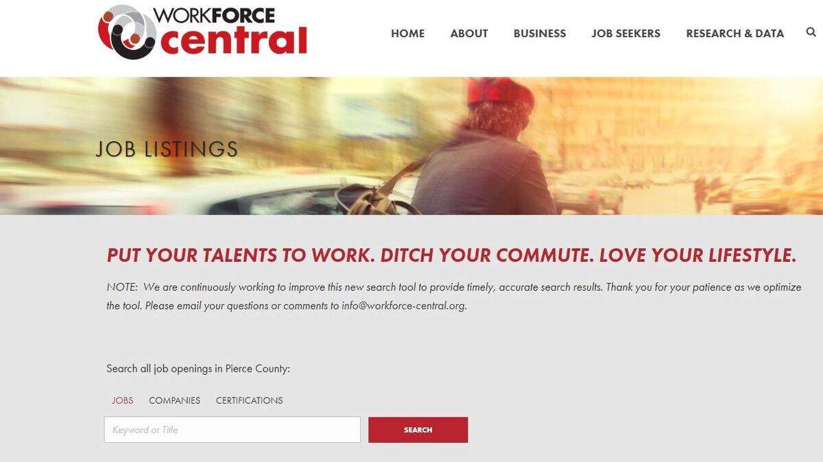 WorkForce Central’s new job board for local jobs in Pierce County debuted this week.