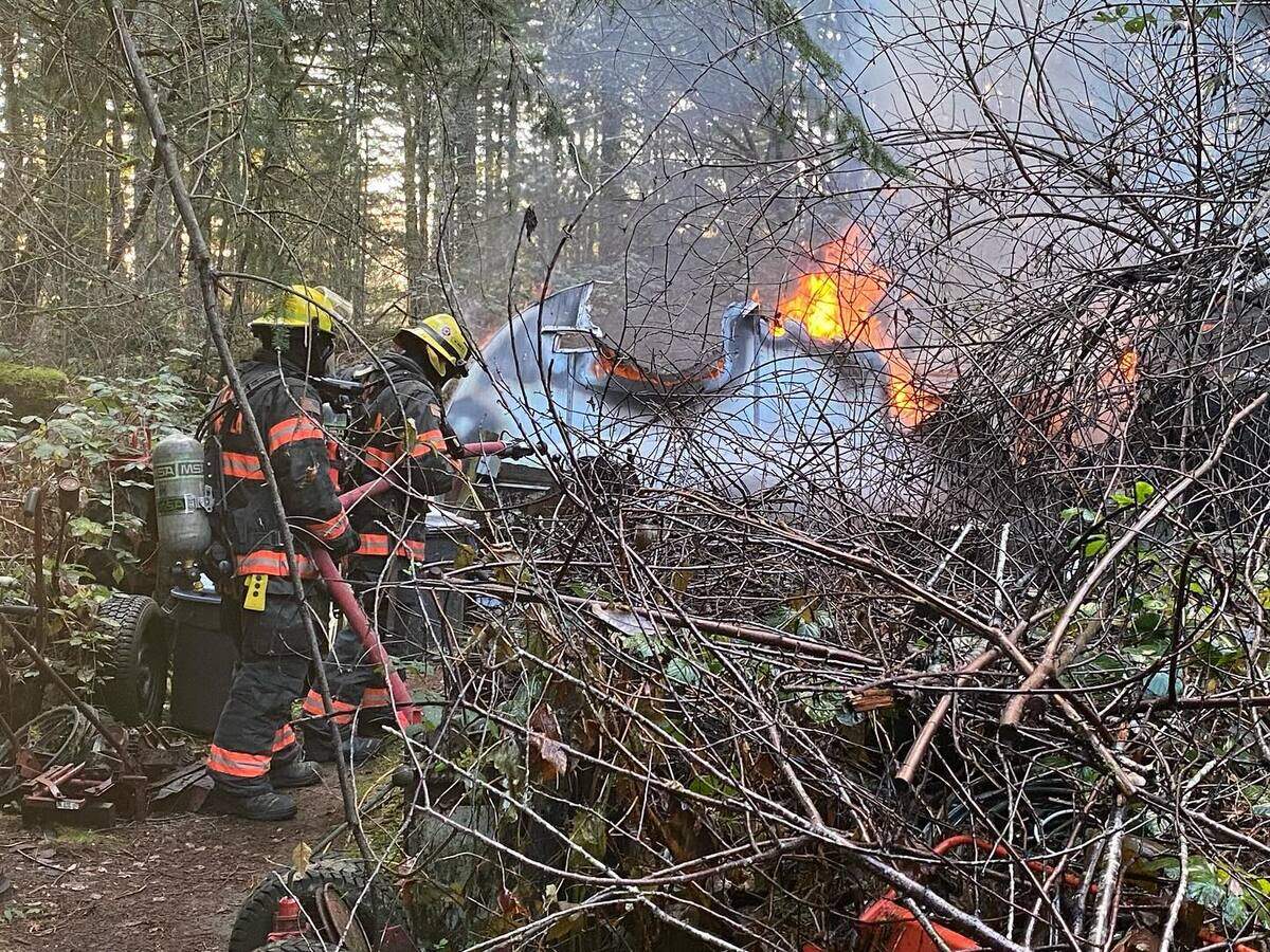 Key Peninsula Fire Department respond to a trailer fire Tuesday Dec. 12.