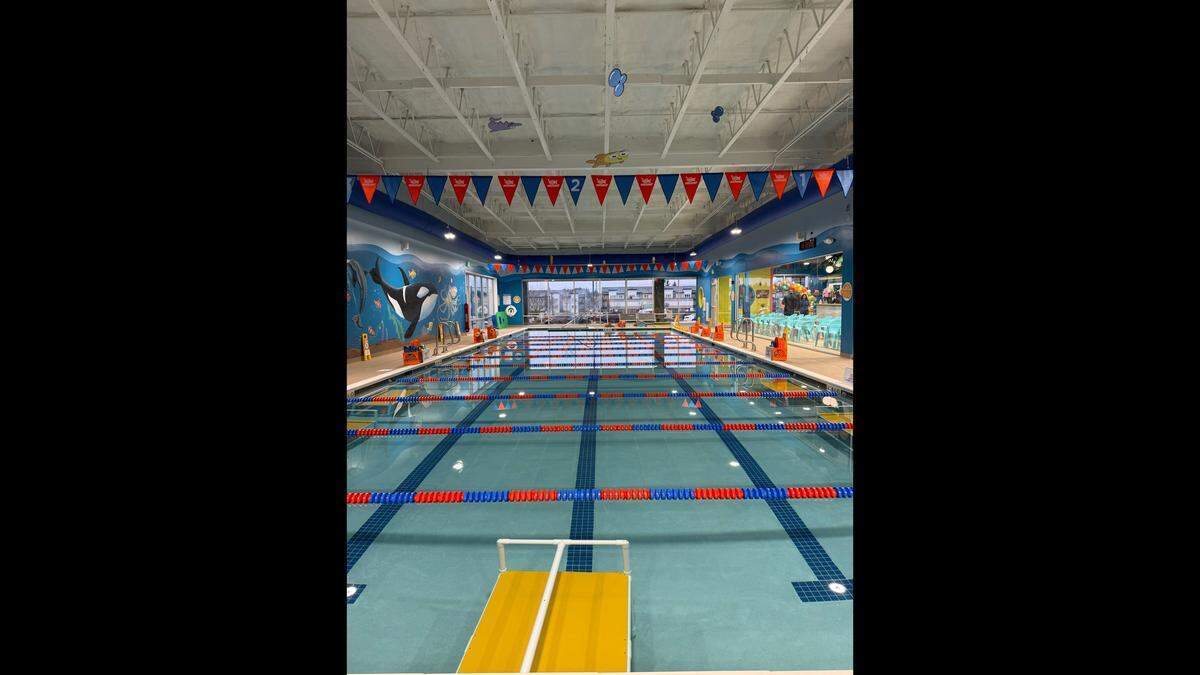 The pool at Goldfish Swim School is meant to be “shiver-free,” so it’s kept at 90°F.
